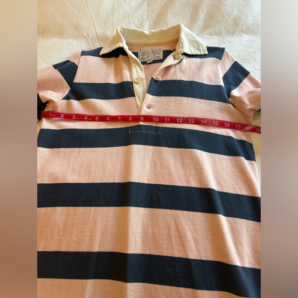 Abercrombie and Fitch pink and blue striped rugby dress. - Picture 5 of 7